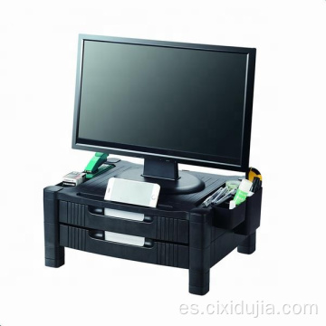 Soporte de monitor de montaje de plástico ajustable en alturas ergonómicas